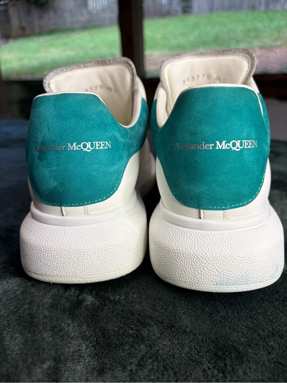 Alexander McQueen Oversized Sneakers Men’s EU 46 White Teal Suede 553770